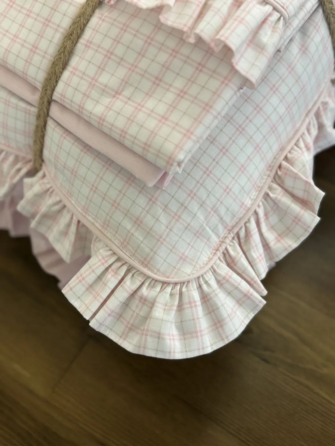 Ekose Desen Toz Pembe Bebek Tak�m�