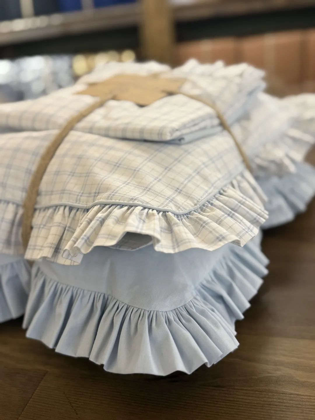Ekose-Desen-Bebe-Mavisi-Bebek-Takimi