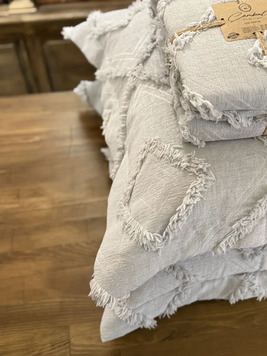 Ikea Desen Gri Yatak �rt�s�